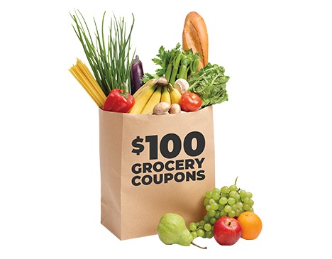 $100 dollars grocery coupons